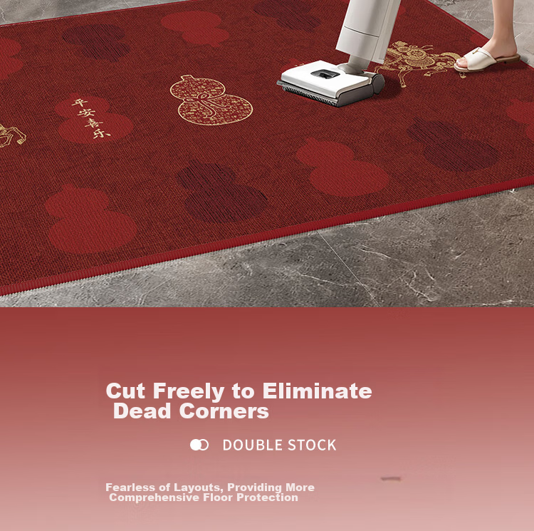 Budisi Entrance Door Mat, Doormat for Entryway, Cuttable, Dirt-Resistant, Anti-Slip, Vintage Brown Foot Mat, 120*80CM 8