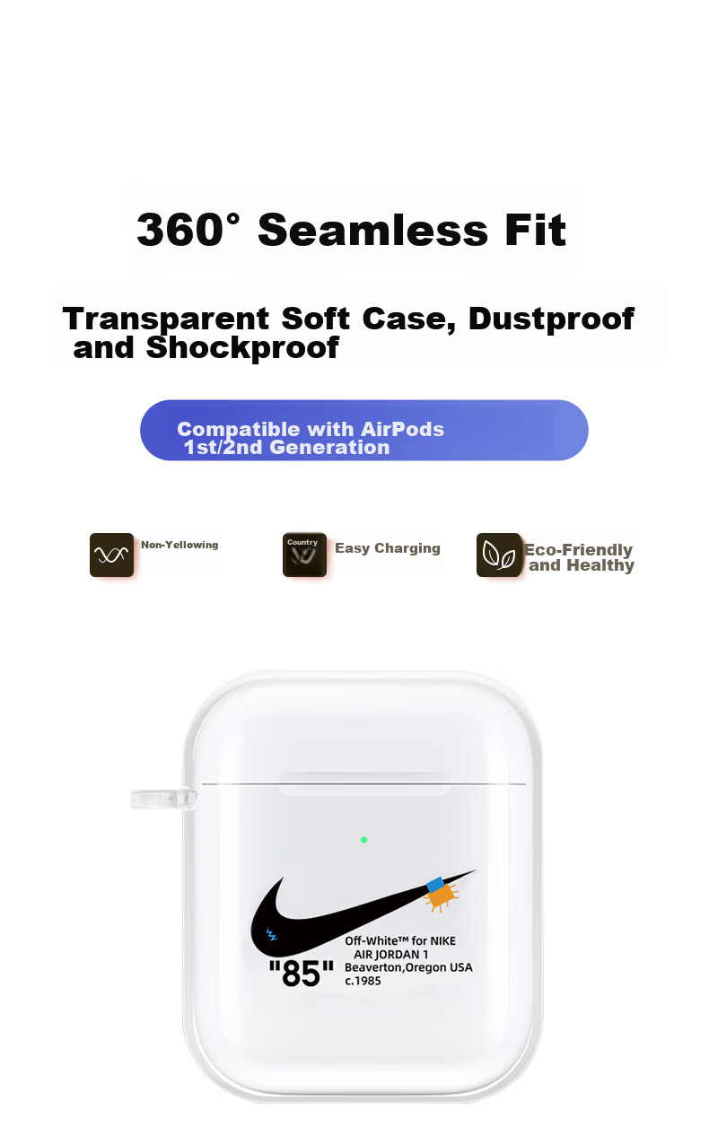 Masentek Earphone Protective Case for Apple AirPods Pro 3rd Generation Bluetooth Earbuds Charging Case, Ultra-Thin Soft TPU Dustproof and Shockproof Transparent Cover for 1st, 2nd, and 4th Generation 1