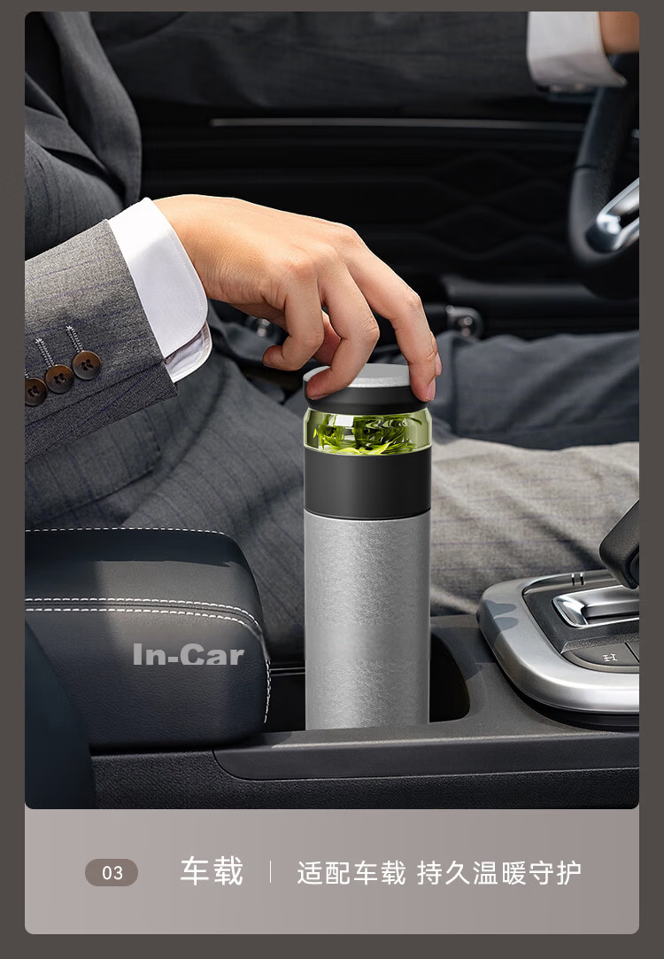 JD Original Insulated Mug, 316 Stainless Steel Tumbler with Tea Infuser, Office Cup for Men And Women, Water Bottle, 400ml White 13