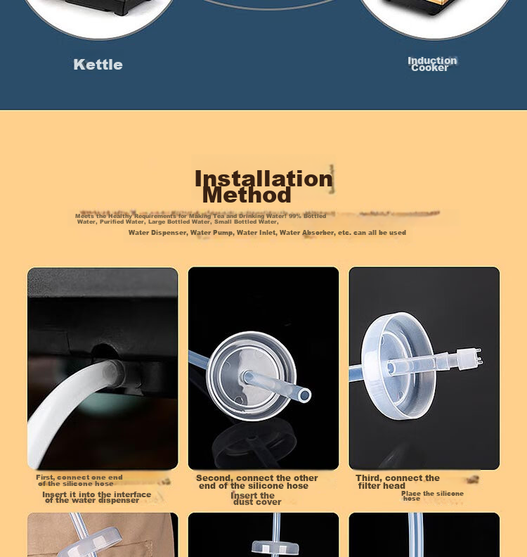 Baijie Silicone Water Inlet Tube Tea Water Pipe Water Dispenser Pump Food Grade Silicone Hose Pump Tube Bottled Water Soft Tube 13