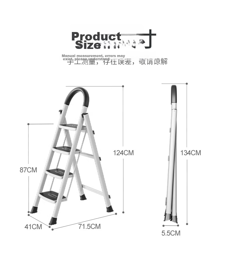 AOPENG Folding Ladder, Household Step Ladder, Multi-Functional Climbing Ladder for Reaching High Places, Engineering Ladder, Moving Ladder 19