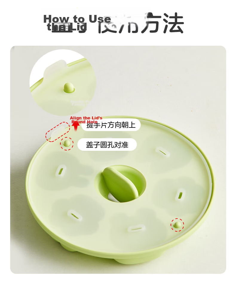 LOCK&LOCK Baby Food Mold, Infant Steamed Cake Mold, Silicone Cat Paw Steaming Tool, Children's Rice Cake Shaping Mold 15