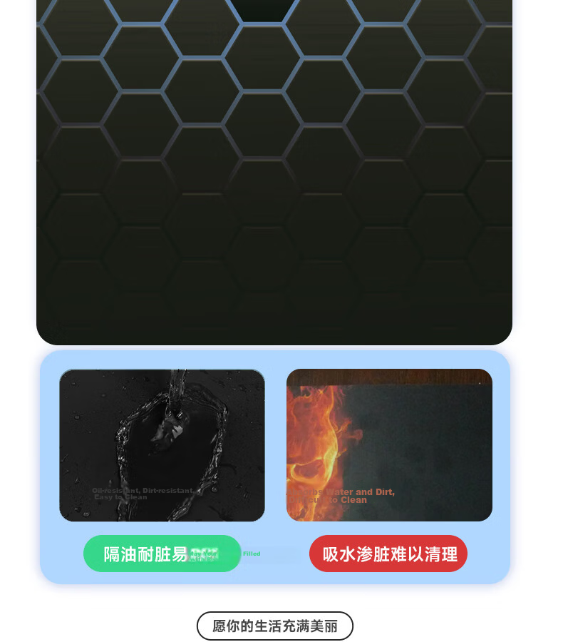 LINGSHE Mouse Pad 800x300x3mm Extra Large Thickened Office Gaming Mouse Pad Student Computer Desk Mat Precision Edge Lock P69 Barrier Black Gift Box Set 12
