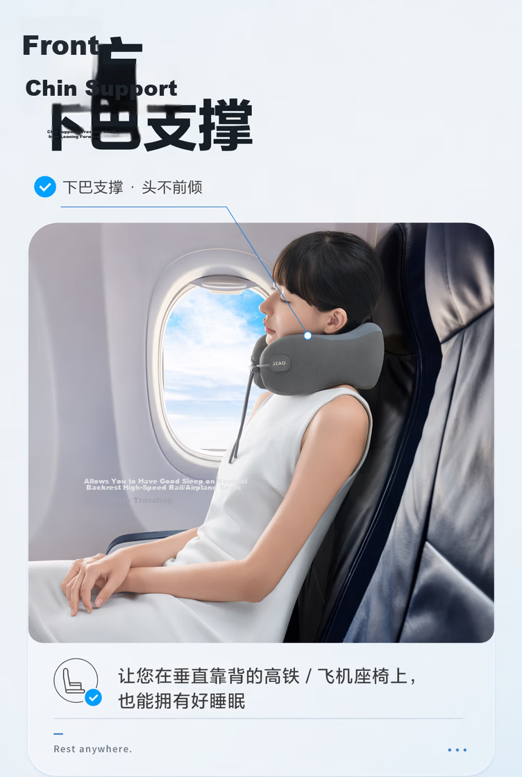 JD Jingzao Small Snail Travel Pillow Aerospace Memory Foam U-Shaped Neck Pillow Portable Storage Design 9