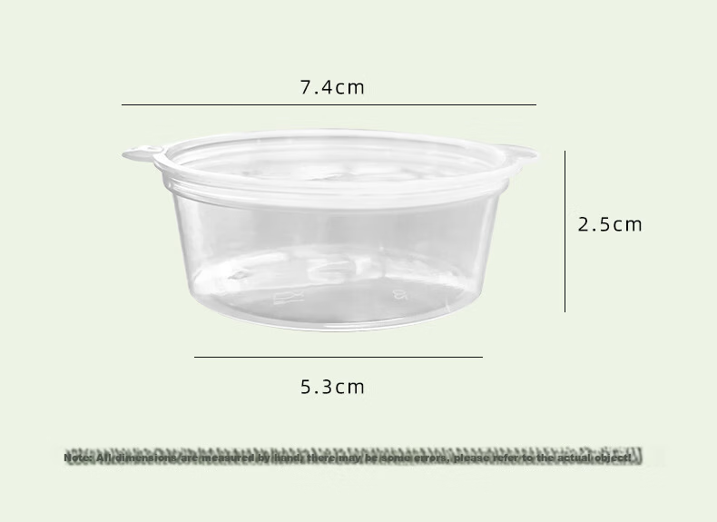 YIJUKE 50-Pack 50ml Disposable Sauce Cups Passion Fruit Storage Boxes Freezer Packing Containers Condiment Sauce Dipping Cups 13
