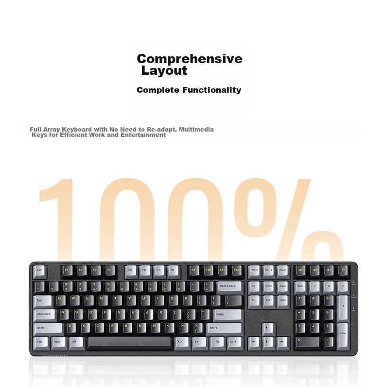 UGREEN KU103 Wired Backlit Mechanical Keyboard Silent Red Switch 108-Key Full Size Anti-Ghosting PBT Keycaps for Gaming and Office Use 13