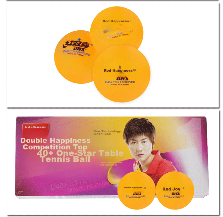 DHS Sai Di 40+ Three-Star White 3-Star Table Tennis Balls, ABS New Material with Seam, White (Pack of 10) 5