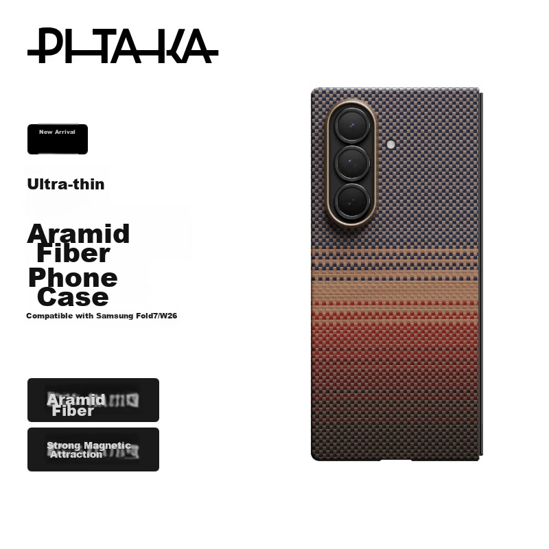 PITAKA Samsung Z Fold7 Case W26 Magnetic Folding Kevlar Aramid Fiber Ultra-Thin Skin-Friendly Anti-Slip Anti-Fingerprint Business Phone Cover Moonrise