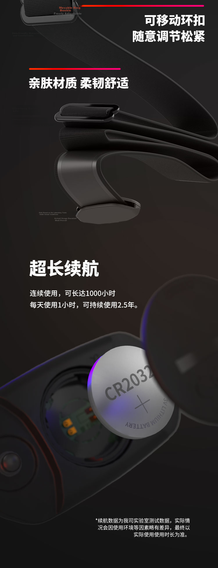 Magene H603 Heart Rate Chest Strap ANT+ Bluetooth Dual Protocol Running Cycling Fitness Monitoring Equipment Accessory 9