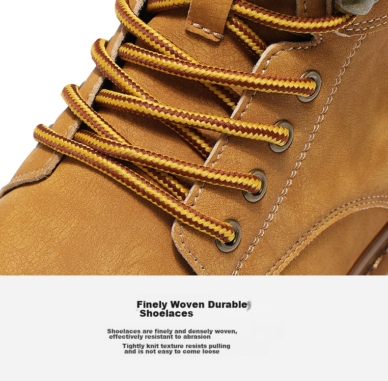 HLA New Year Gift Couples Yellow Boots Women Comfortable Autumn Winter Thick Sole Martin Boots T249 Earth Yellow Size 37 14