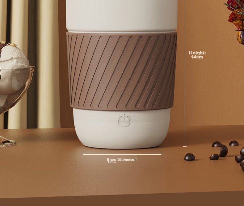 Xiduomi Automatic Stirring Cup, Rechargeable Coffee Mug, Electric Cup, Magnetic Rotating Cup, Soy Milk Powder, Black, 420ml 20