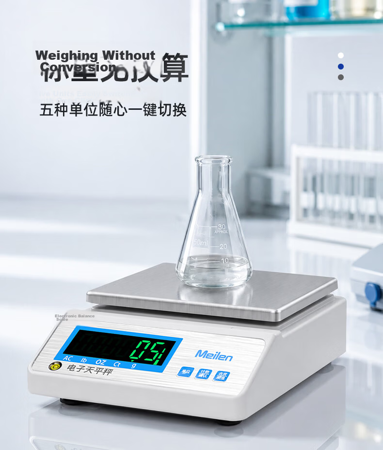 Meilen Electronic Balance 0.01g/0.001g High Precision Digital Scale for Weighing Chinese Medicine, Gold, Laboratory 5