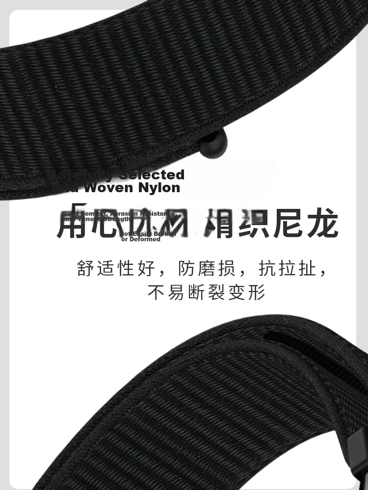 Freeson Compatible with Honor Watch 5 Band Smartwatch Loop Nylon Woven Velcro Breathable Replacement Strap 22mm Black 4