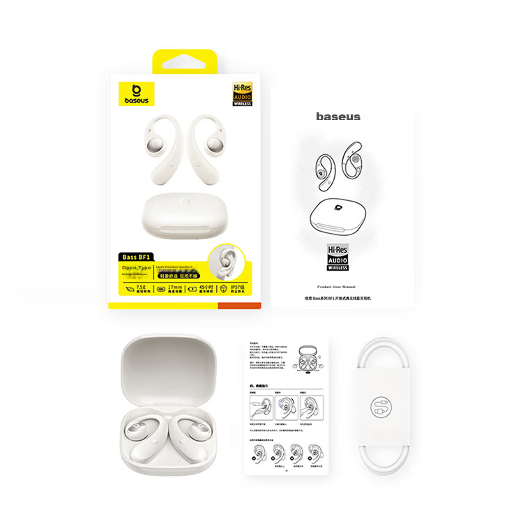 Baseus BF1 Bluetooth Earphones Open-Ear Sports Running Long Battery Life Call Compatible with Apple Huawei Phones 48