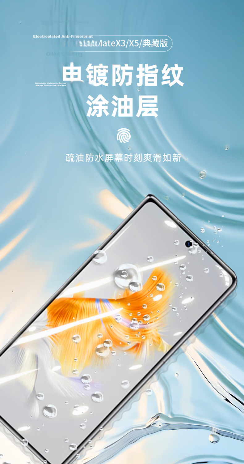 Langling [Inner and Outer Screen] Huawei Puraxmax Phone Film Huawei Puraxmax/Collector's Edition Foldable Inner and Outer Screen HD Anti-Fingerprint Protective Soft Film 4