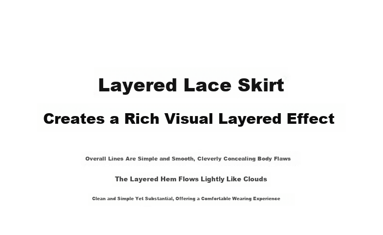 Langsha White Lace Cake Layered High-Waist A-Line Midi Skirt for Women Spring Summer Slim Fit Flowing Fairy Skirt 12