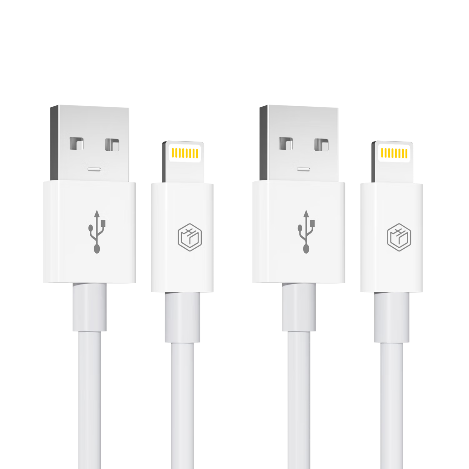 JD Jingzao [2-Pack] Apple Fast Charging Data Cable 2.4A Charging Cable Compatible with iPhone 14/13/12/11 Pro XS/iPad Pro/Mini Tablet Car Charger 1.5m