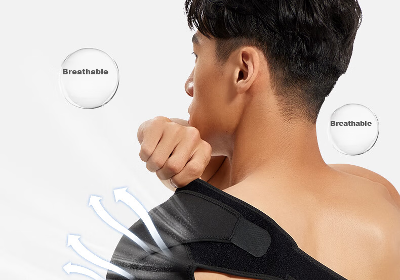 LI-NING Shoulder Support Single Pack Adjustable Breathable Pressure Sports Guard for Fitness Training Left Shoulder Universal Size 13