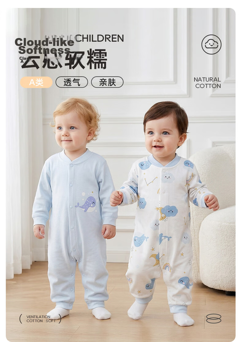 Shubeiyi 2-Piece Set, Baby Clothes, Full Moon Newborn Onesie, First Birthday Infant Romper, Spring And Summer Pure Cotton Bodysuit, Yellow, Size 66 1