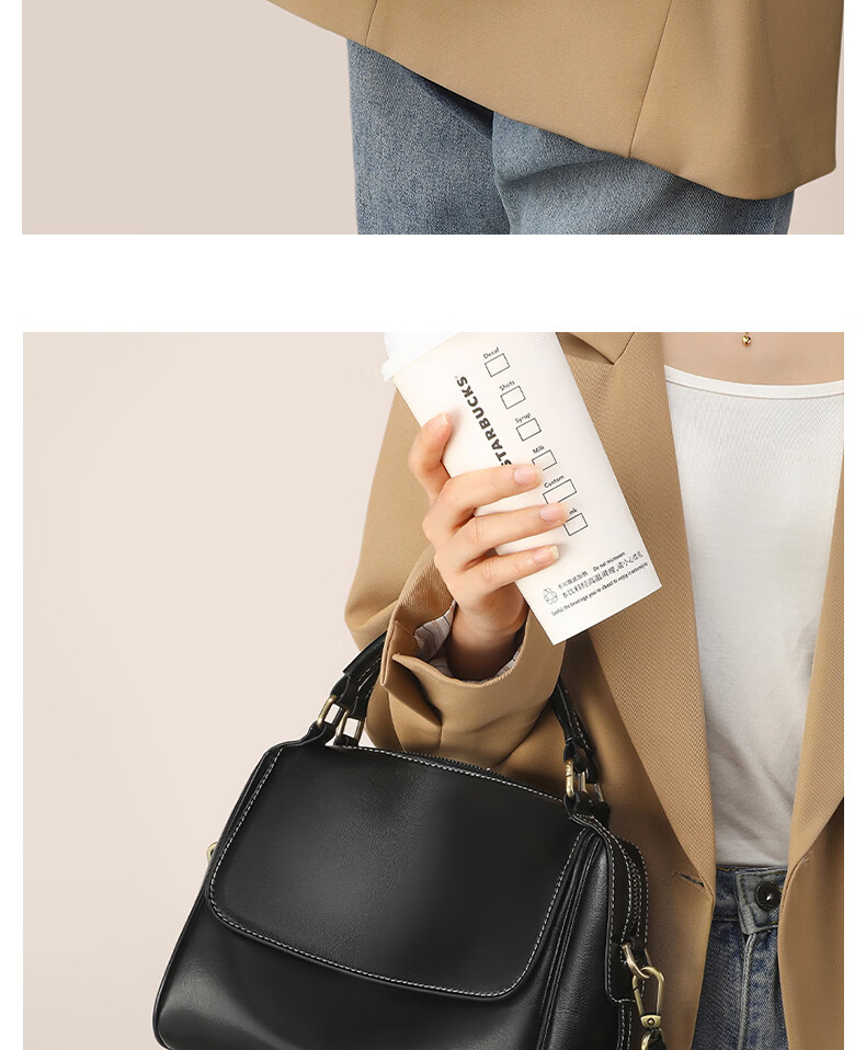 YUYULA Leather Handbag, Women's Crossbody Tote Bag, Large Capacity Brand Shoulder Bag, Practical Birthday And Mother's Day Gift for Mom 10