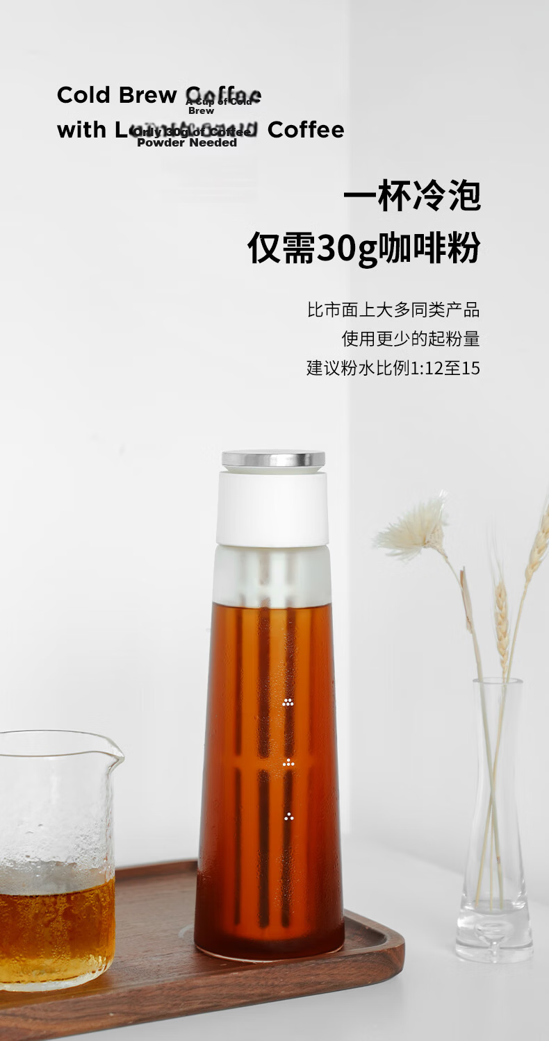 Timemore Ice Drip Cold Brew Coffee Maker Cold Brew Coffee Pot Fruit Tea Cold Brew Bottle Cold Brew Cup 600ML 6