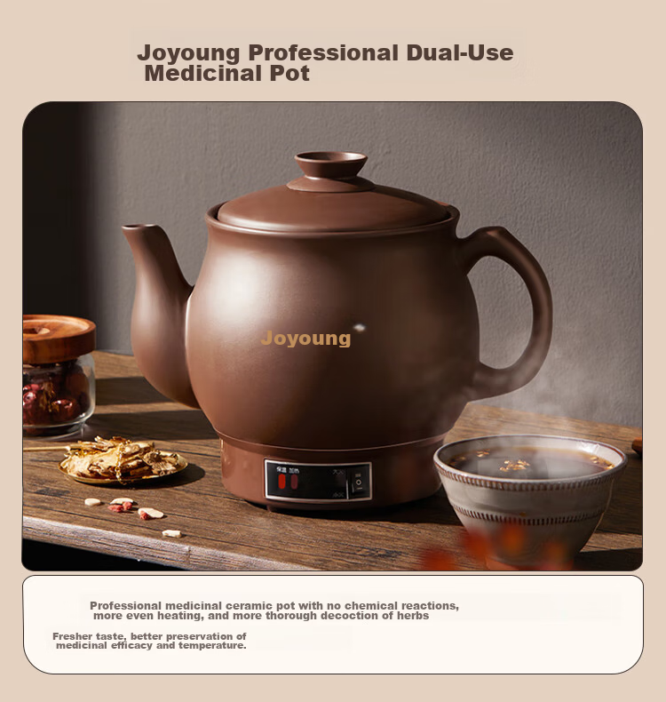 Joyoung Automatic Ceramic Herbal Medicine Cooker 3L Detachable High-Temperature Ceramic Health Pot GD3007BQ 3