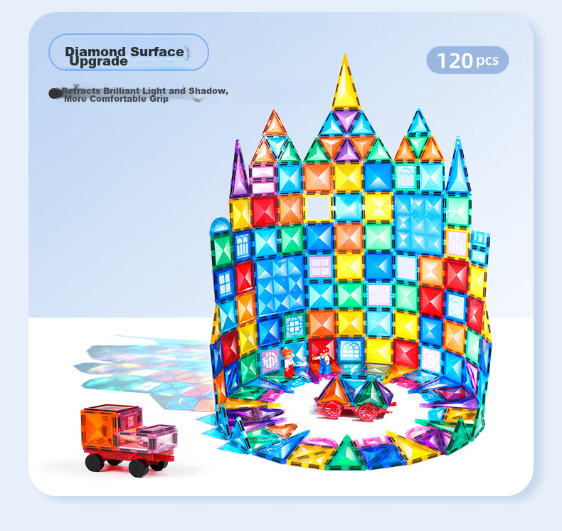 MAGPLAYER Mini Magnetic Blocks Portable Pocket Geometric Cube Magnetic Building Blocks Toy for Children Ages 3-6 Mini Travel Set 22