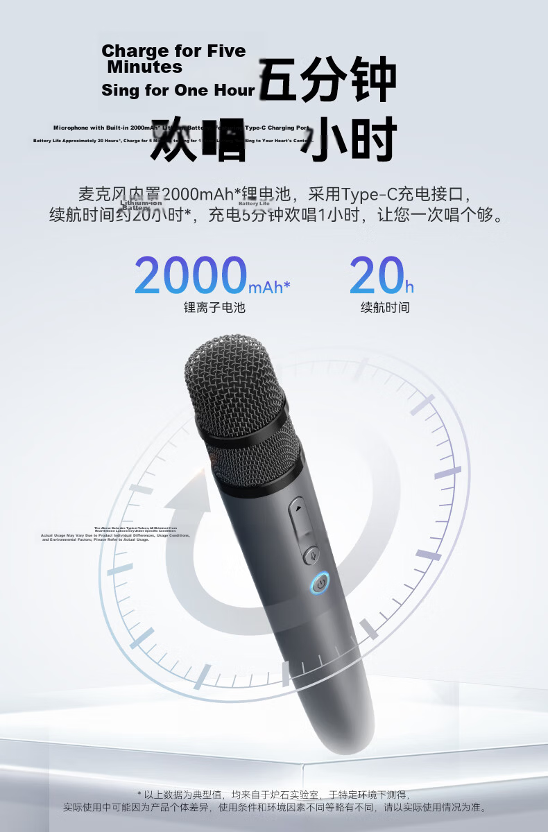 Hongmengzhixuan Pure Mic PRO Smart Karaoke Huawei Smart Screen KTV Digital Voice Live Streaming KTV Microphone Compatible with MATE, XINGJIE, ZHIJIE Car 13