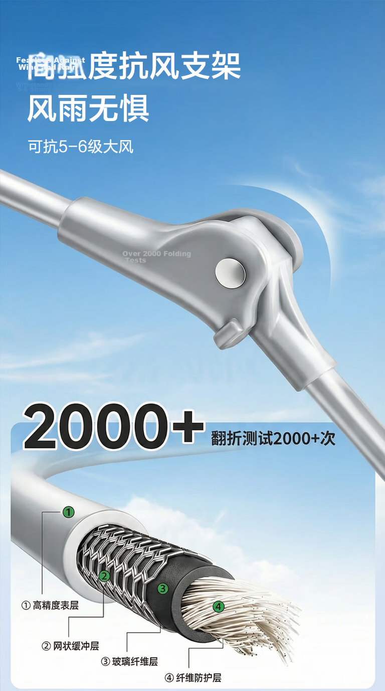 JD Jingzao Lightweight Park Front Hall Tent 4.4㎡ Thickened Silver Coating Sunscreen Automatic Quick Setup Outdoor Camping Equipment Off-White 7
