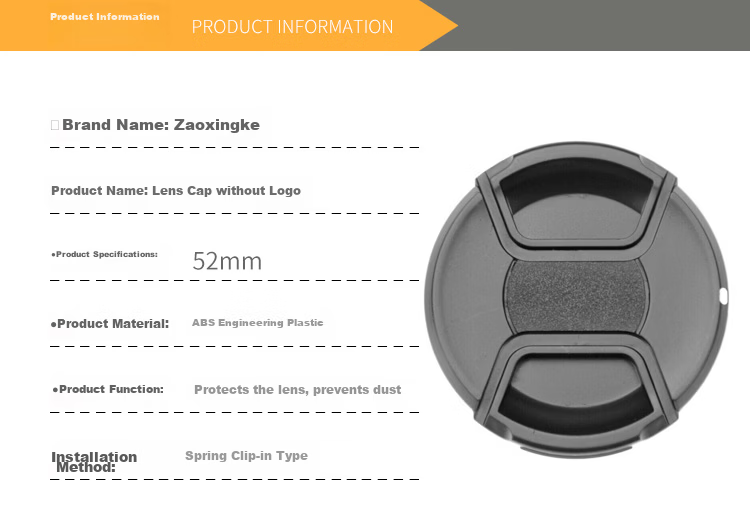 Earlymen 58mm Lens Cap, DSLR Camera Lens Protector, Suitable for Nikon, Canon, Sony, Fuji, Tamron, Olympus, 58mm Diameter Mirrorless Cameras 4