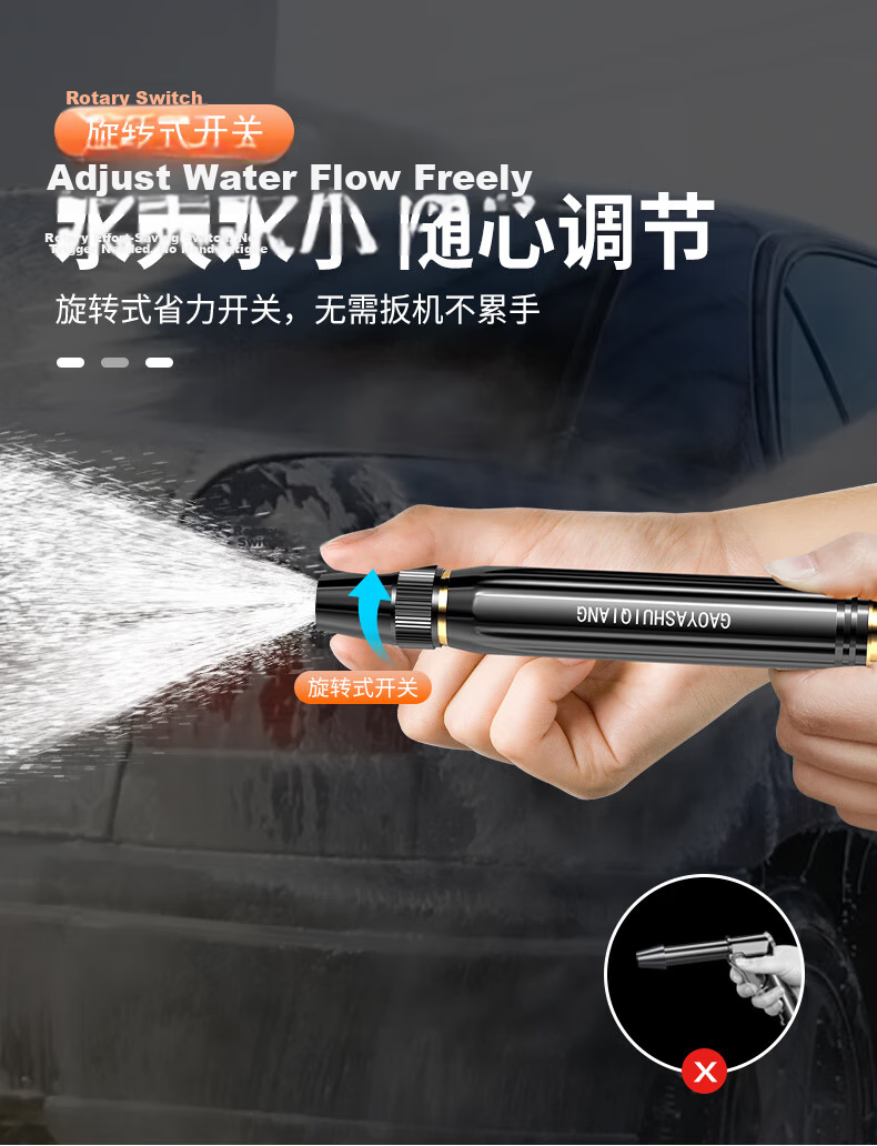Jumu High-Pressure Car Wash Water Gun Expandable Hose Spray Gun for Home and Garden Cleaning 9