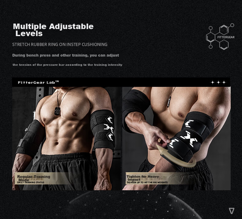 FITTER GEAR Fitness Bench Press Weightlifting Professional Elbow Guard Equipment Strength Training Specialized Joint Sleeve Sports Protective Gear 5