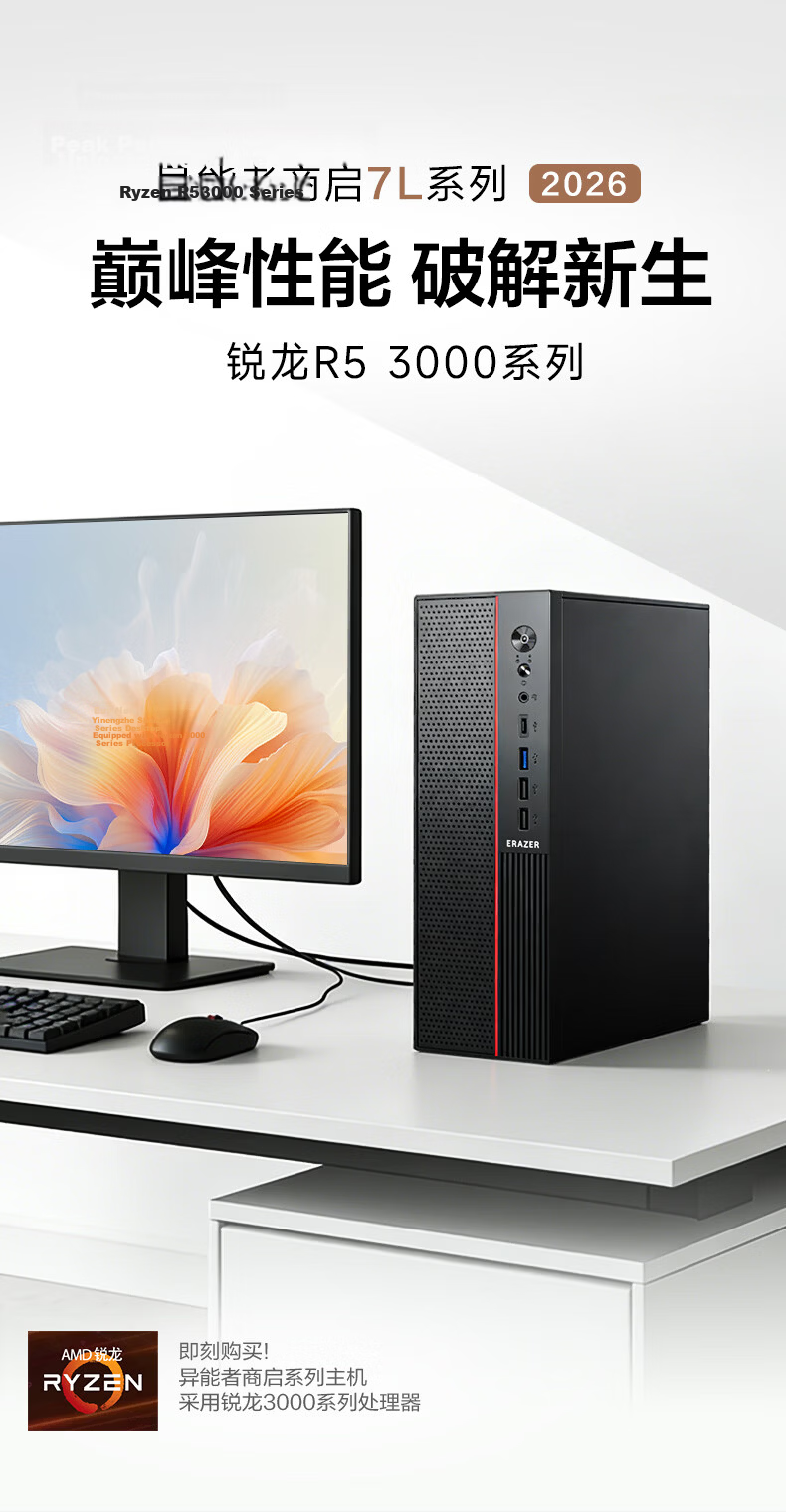 Yineng Lenovo Ecosystem Business Office Desktop Computer 15L Tower (14th Gen i5-14500HX, 16GB RAM, 512GB SSD, WIFI) National Subsidy Shangyu Series 1