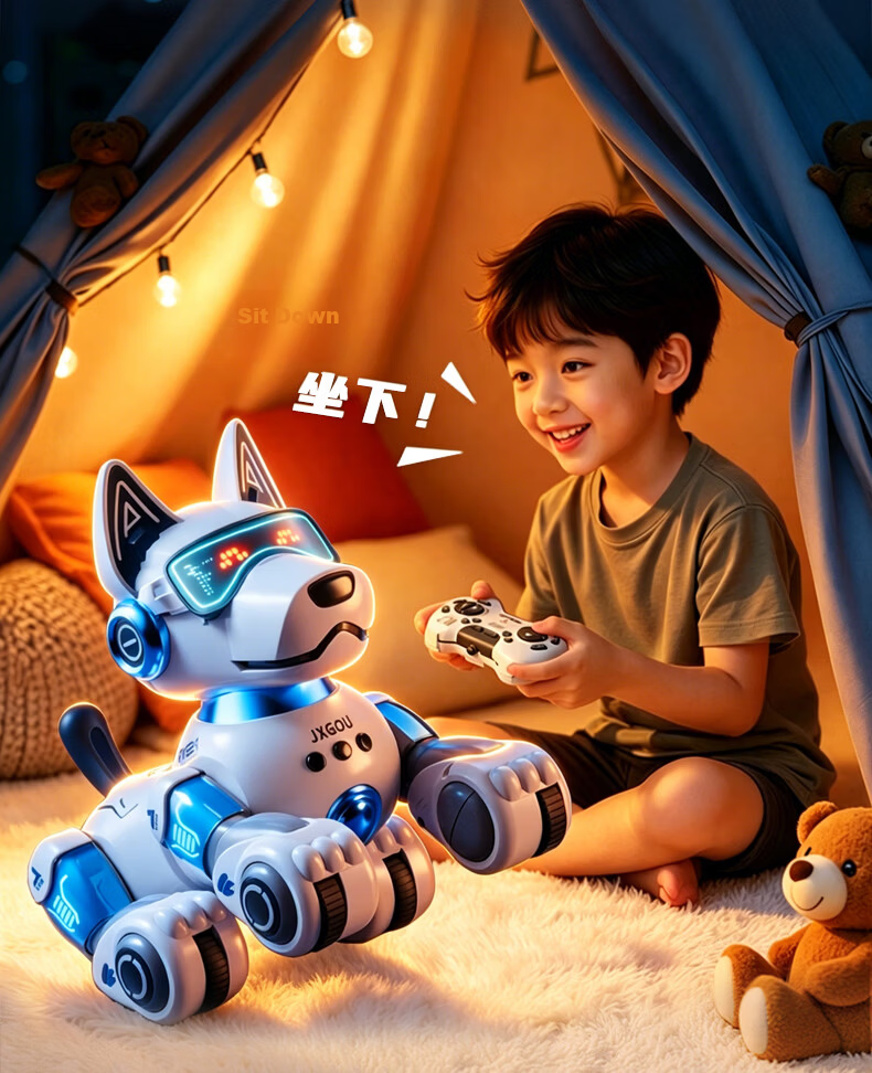 Science Monster Voice Control Robot Dog Remote Control Car Children's Toy Boys Transforming Robot 3-6-10 Years Birthday Gift 10
