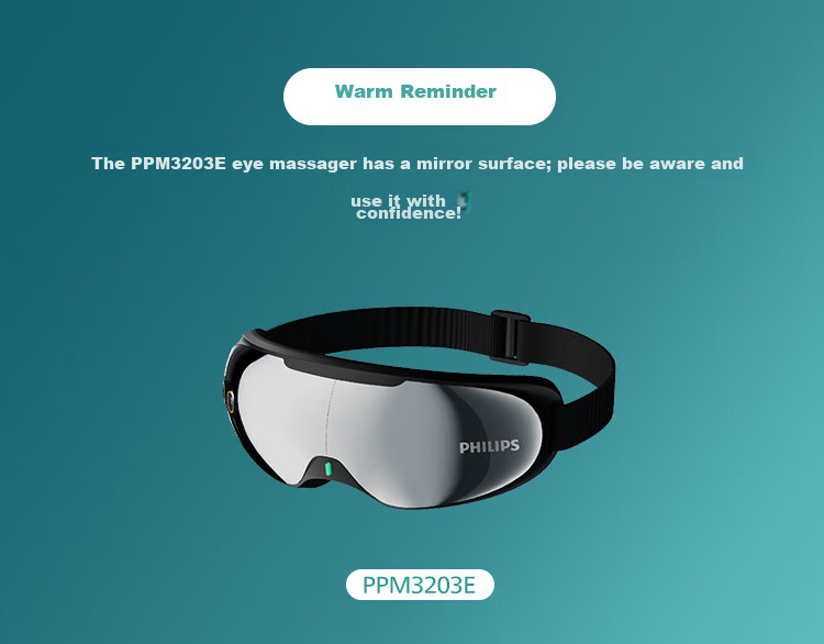 PHILIPS Eye Massager, Sleep Mask Massager with Heat Therapy, Eye Care Device [Music Bone Conduction], Gift for Parents, Elders, Boyfriends, Girlfriends, Holidays, Birthdays, 7102E 3