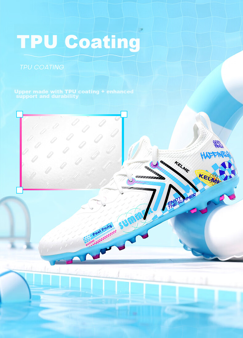 KELME Men's Football Shoes Jidian 5.0 MG Mid-Range Natural and Artificial Grass Professional Training Match Sneakers 7