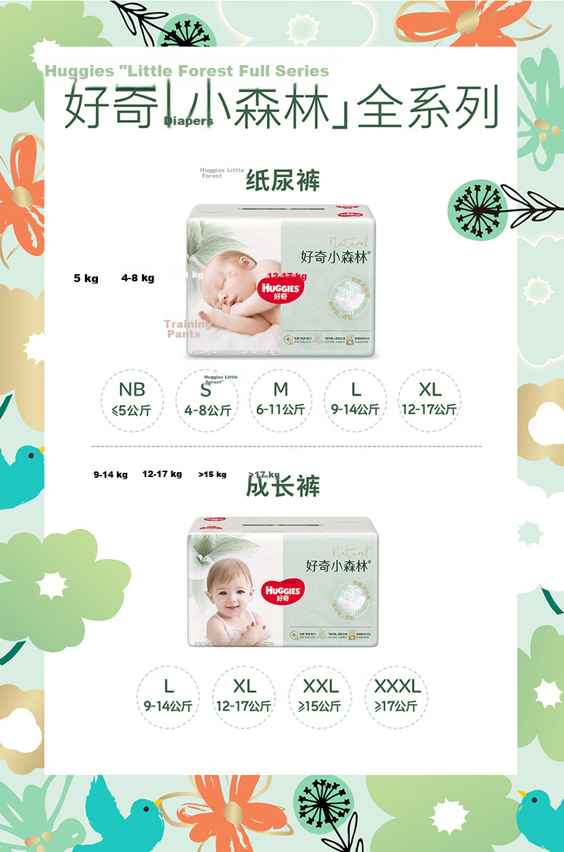 Curiosity Forest Pack Diapers L40 Large Size Baby Diapers 12