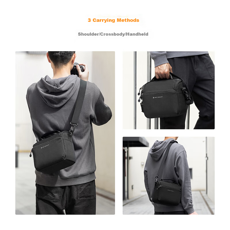 K&F CONCEPT Camera Bag Shoulder Crossbody Photography Bag DSLR Mirrorless Digital Camera Inner Case Storage Portable Handheld Waterproof Compatible with Canon Sony Nikon 3