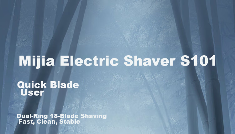 Mijia Electric Shaver S101, Dual-Ring Blade Net, Anti-Pinch, 18 Blades, Quick Shave in 1.5 Hours, Fast Charging, Twilight Blue, Birthday Gift for Boyfriend 2