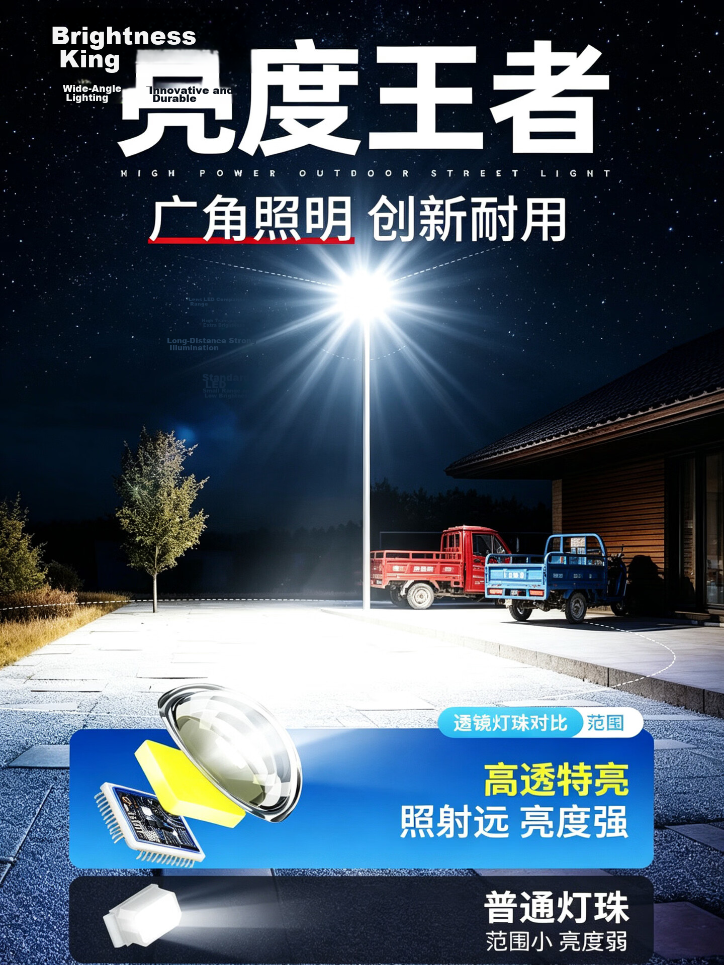 Shufujia Solar Outdoor Lighting Garden Lamp Street Light New Rural Household Waterproof High Power Street Lamp 7