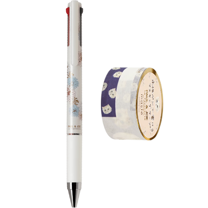 PILOT Juice Up 0.4mm Tri-Color Gel Pen Set with Ivory White Daisy and Gypsy White Cat Tape Combo