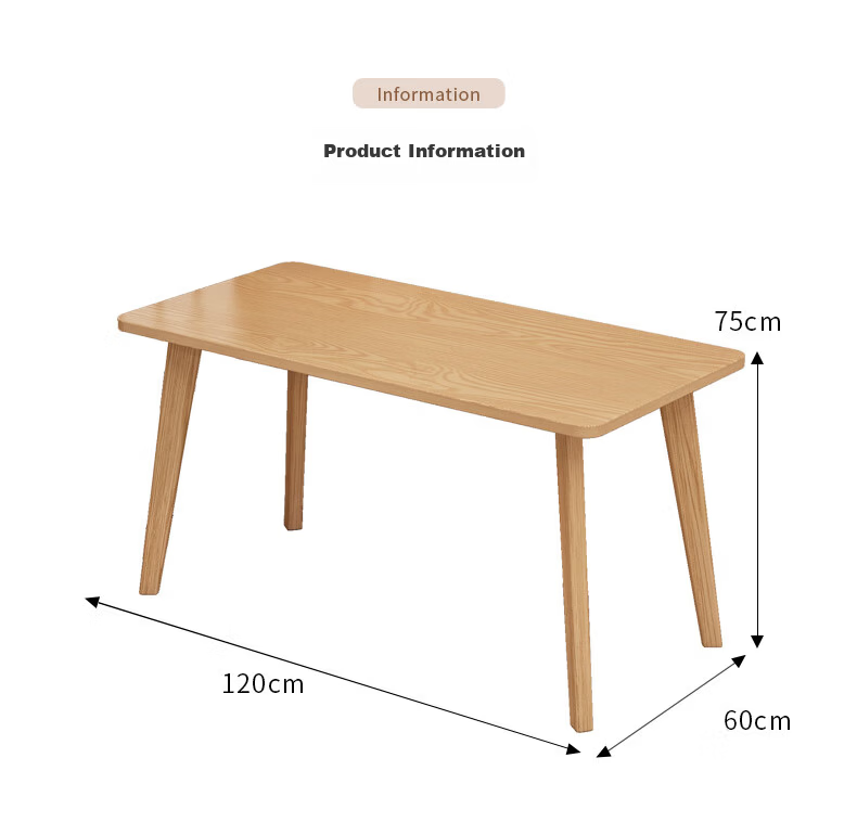 Fanshe Simple Office Home Desk Solid Wood Leg Computer Desk Minimalist Study Bedroom Writing Table 19