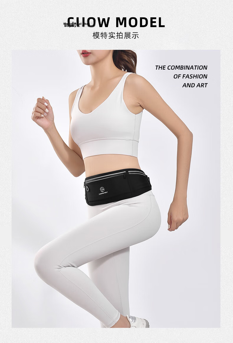 CASPIAN WOLF Sports Running Waist Pack for Men And Women, Sweat-Proof Phone Waist Bag, Marathon Gear, Fitness Invisible Waist Belt Phone Pouch 16