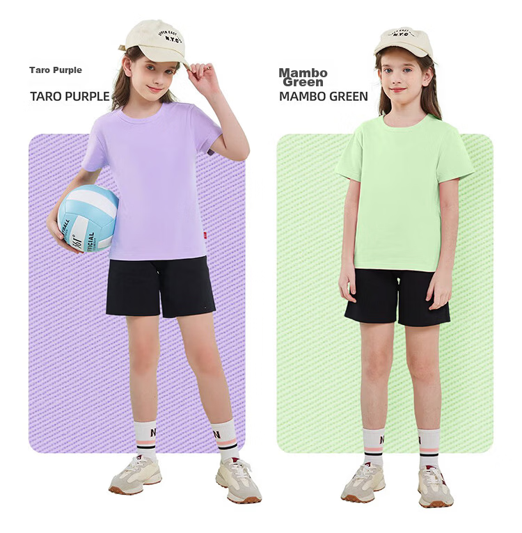 BOBDOG Girls Summer Outfit New Thin Short Sleeve T-Shirt and Pants Set White+Light Blue 170 9