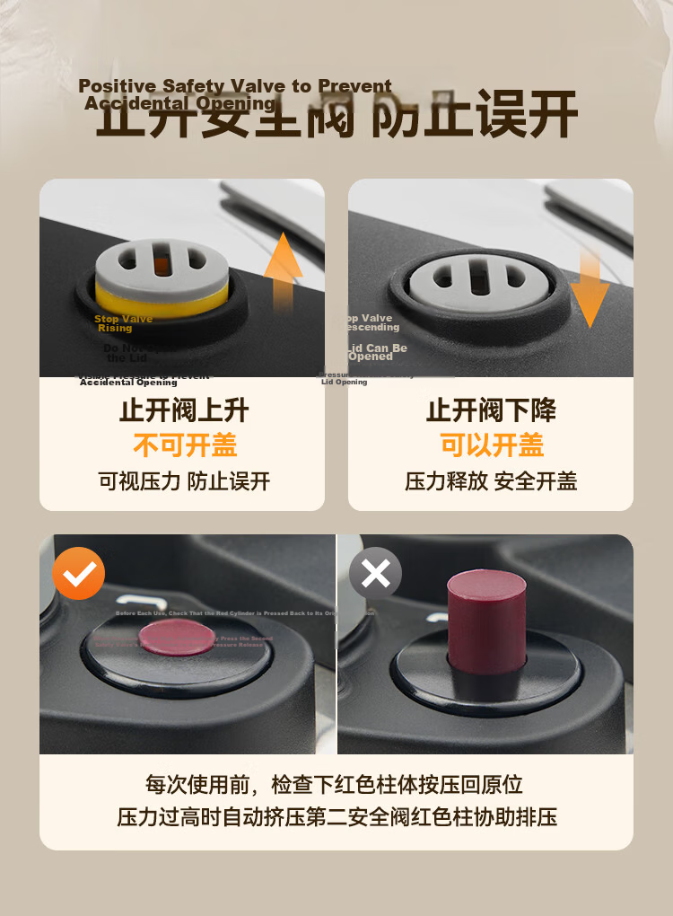 JD Jingzao Lucky Enamel Pressure Cooker 6.5L Gas and Induction Cooker Compatible Explosion-Proof Double Handle 22cm 11
