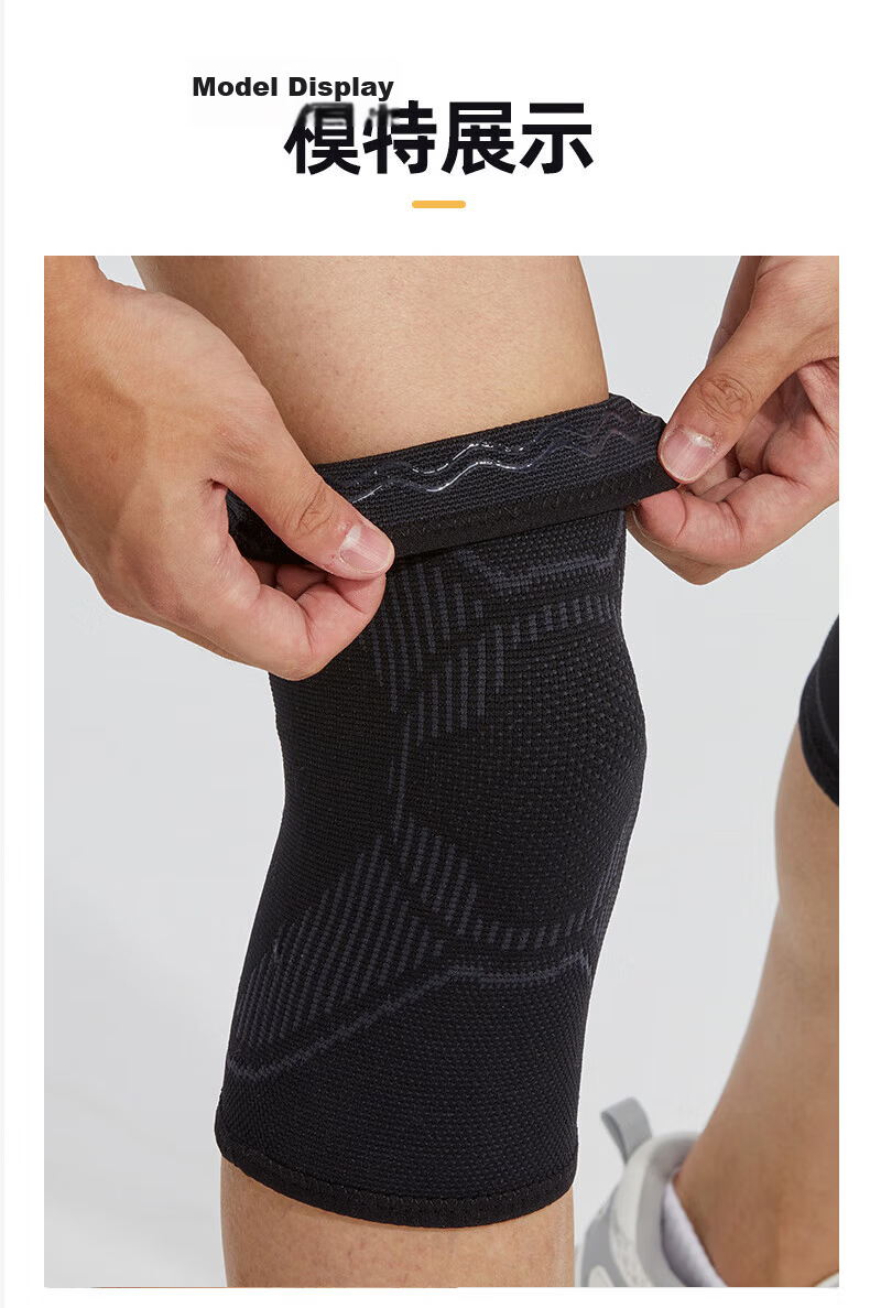 LI-NING Summer Thin Knee Pads Unisex Sports Professional Protection Running Meniscus Injury Basketball Badminton Black L 17