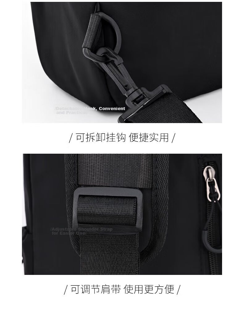 Warrior Men's Crossbody Bag Large Capacity Chest Bag Shoulder Bag Fashion Commuter Travel Work Business Water-Resistant Phone Bag 18