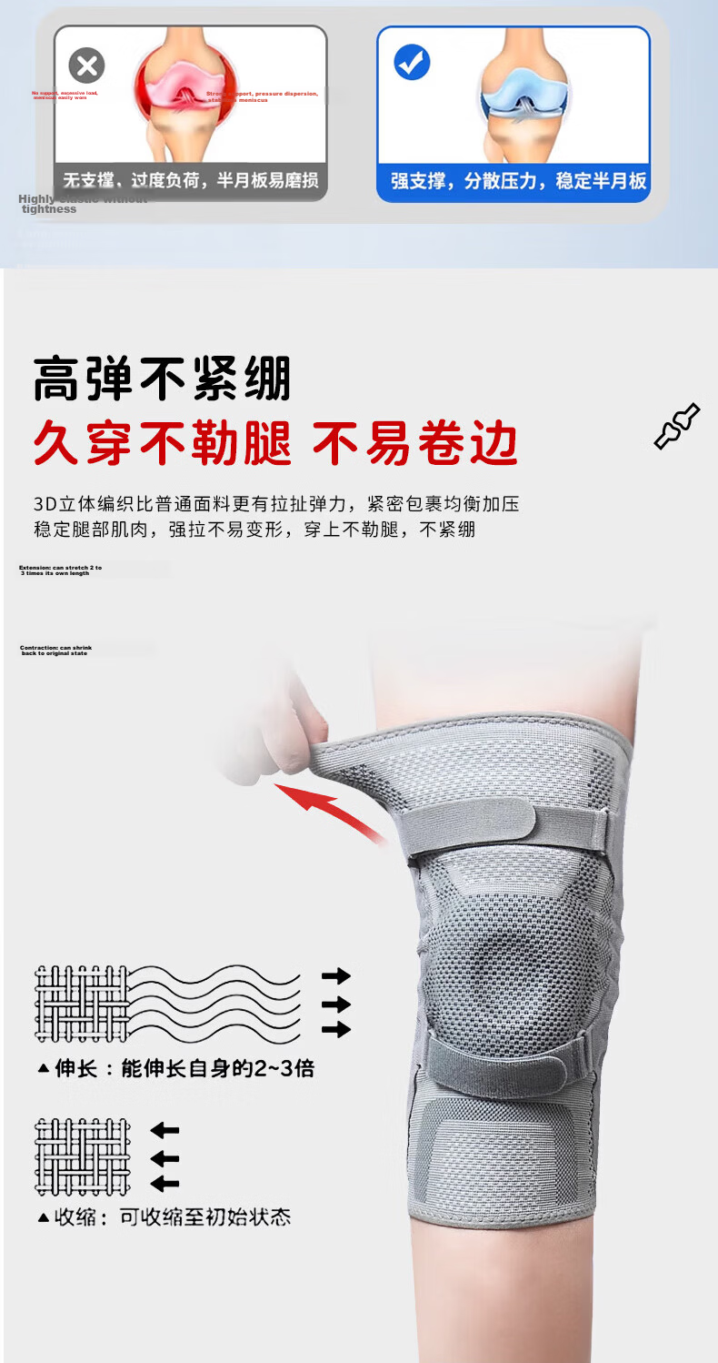 CRALVKOIN Medical Breathable Knee Brace for Meniscus Injury And Synovitis, Warmth-Specific for Cold Legs, Knee Joint And Knee Sleeve for Men And Wome 4
