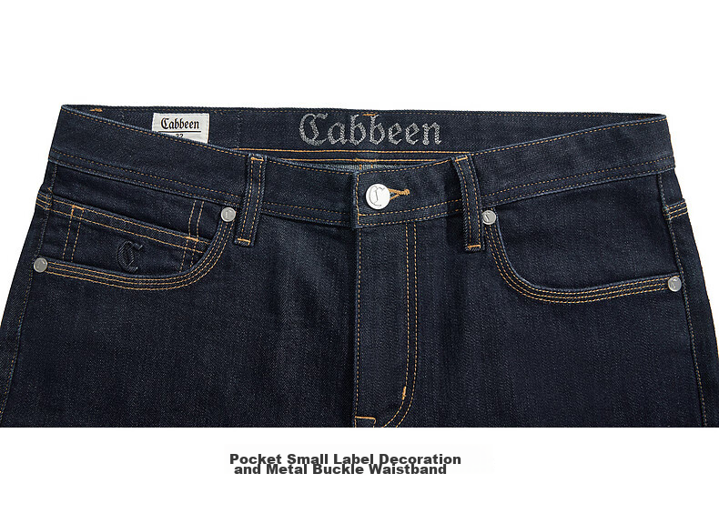 CABBEEN Men's Navy Blue Classic Vintage Denim Jeans Summer 2026 Stretch Casual Commuter Pants with Cooling and Antibacterial Features 21