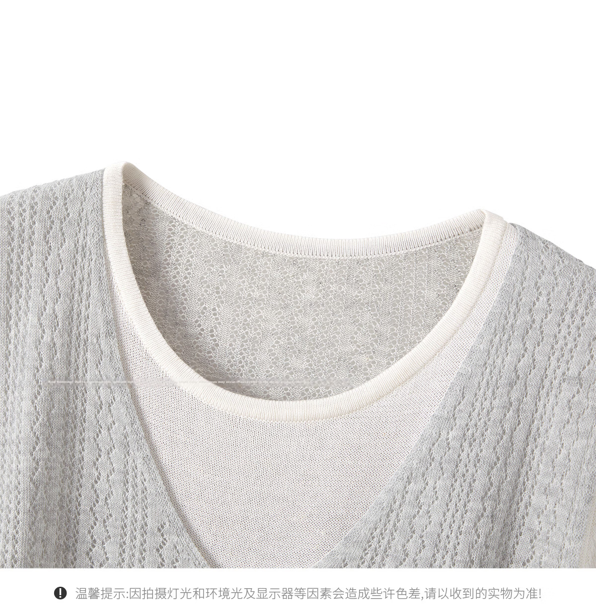 Ta Chi Lyocell Linen Short Sleeve T-Shirt Women 2026 Summer New Fashion Fake Two-Piece Knit Top 9
